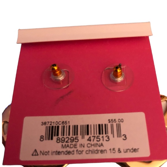 Betsey Johnson Checkered Gingham Earrings - Picture 4 of 6